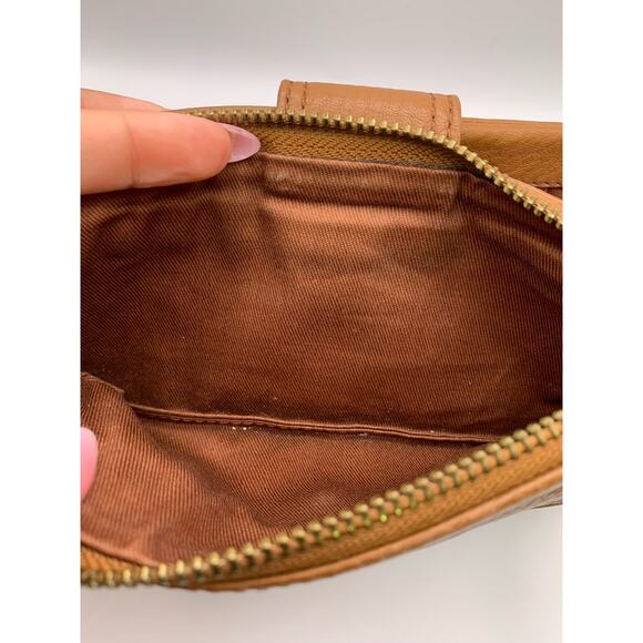 FOSSIL Emma Saddle Brown Soft Pebble Genuine Leather Bi-fold Wallet Clutch - Picture 10 of 10